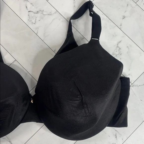NWOT Cacique Lane Bryant Full Coverage Bra Black Lightly Lined UNDERWIRE 42D - Picture 3 of 10